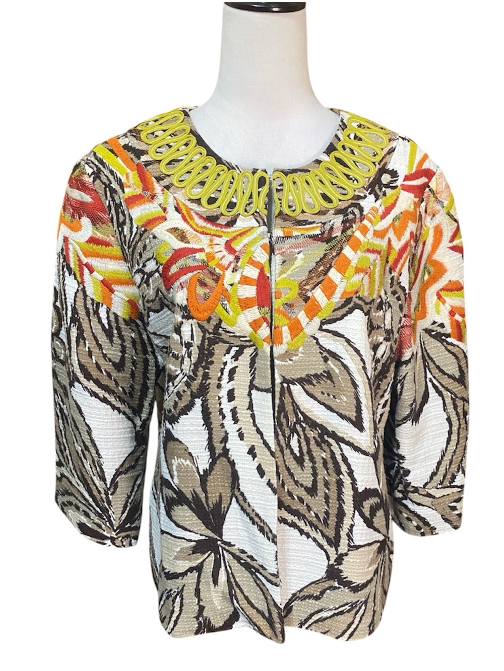 Chico’s Multi-Color Embroidered Blazer